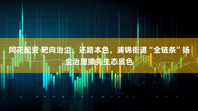 同花配资 靶向治尘、还路本色，浦锦街道“全链条”扬尘治理擦亮生态底色